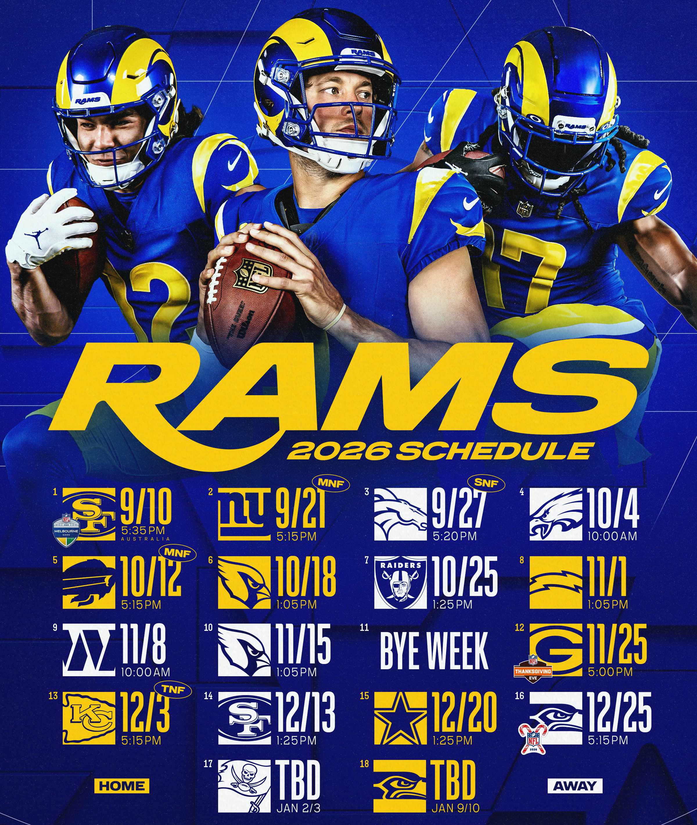 The 2026 Rams Schedule Is Here