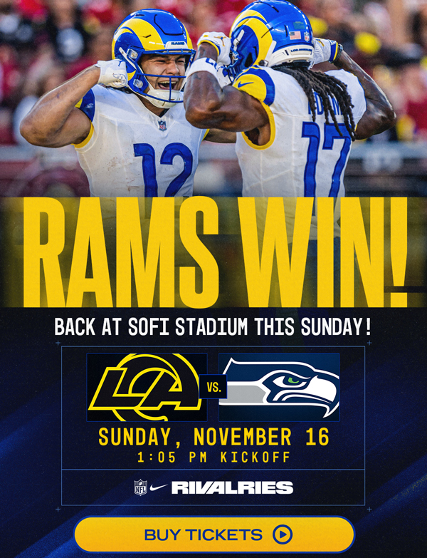 Rams vs Seahawks - Sunday, November 16 