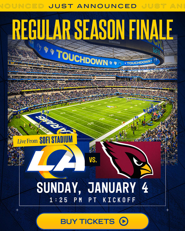 Rams vs Cardinals - Sunday, January 4th