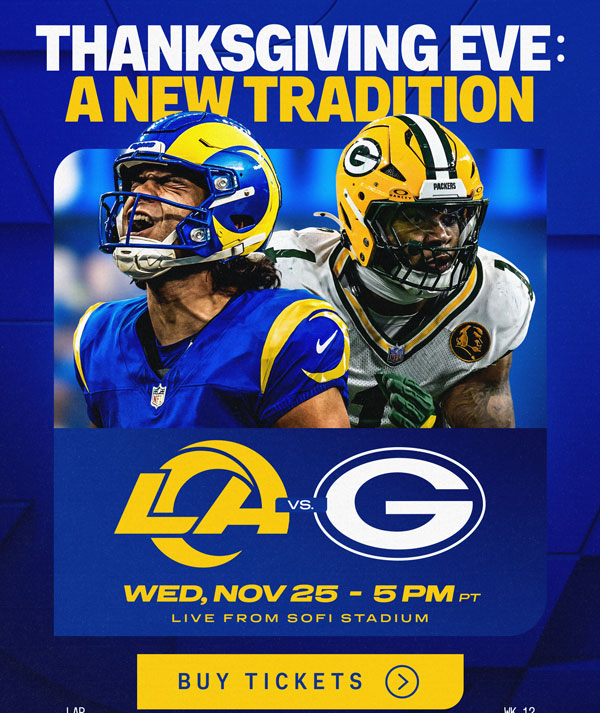 Packers at Rams on Thanksgiving Eve