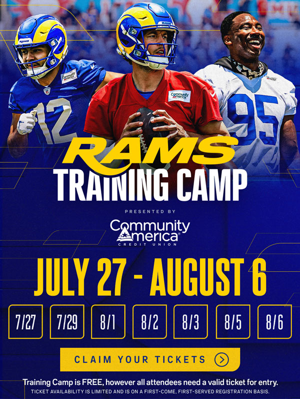 Claim Your Tickets NOW: Rams Training Camp