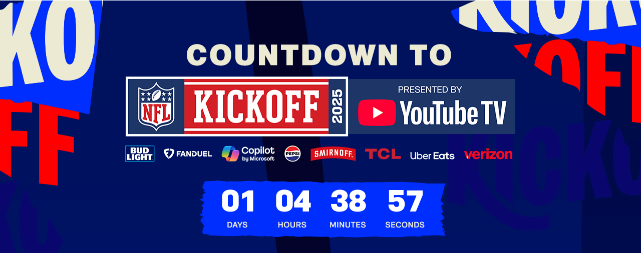 Live Countdown To Kickoff 2025 Presented by YouTube TV. 