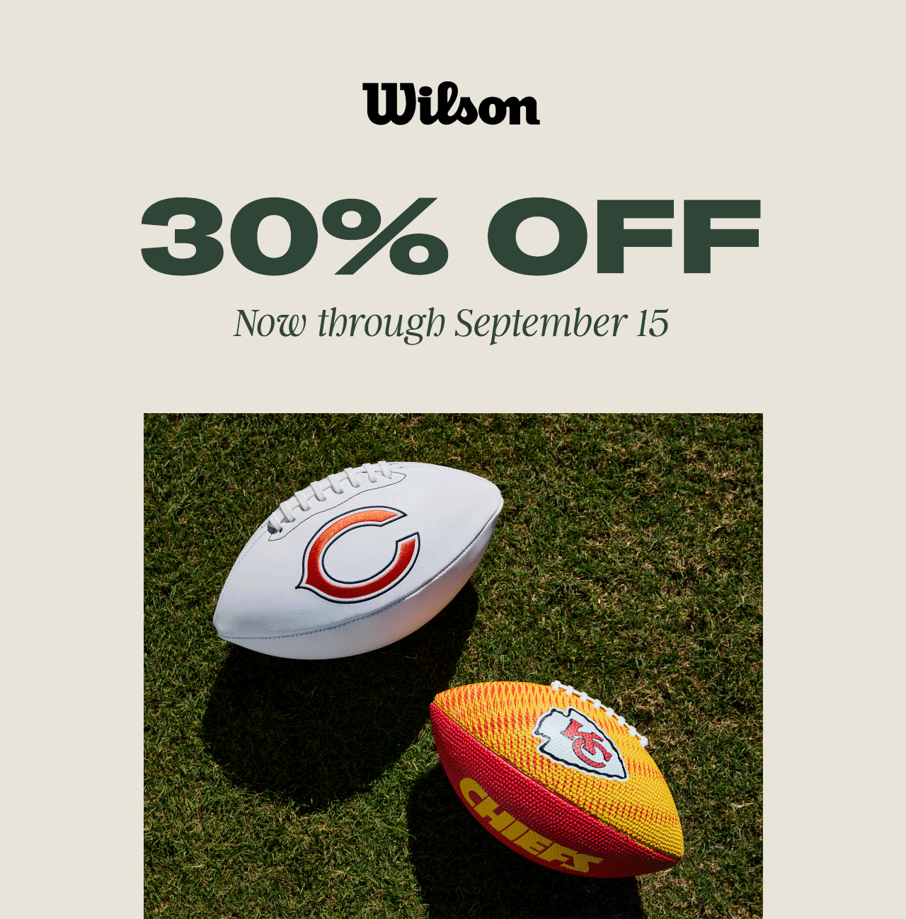 Wilson 30% Off Now Through Sept 15