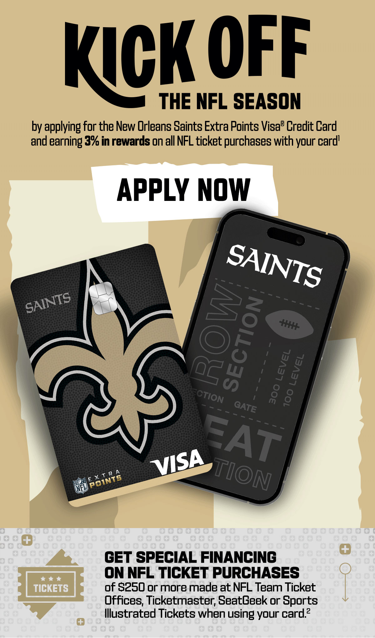 Saints Extra Points Visa Credit Card