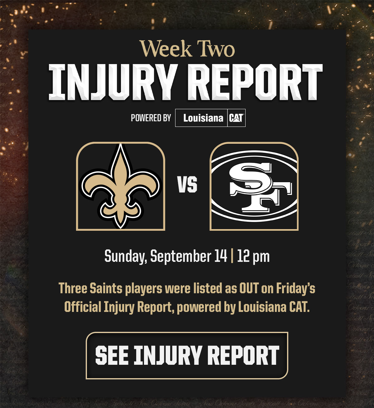 Saints Injury Report