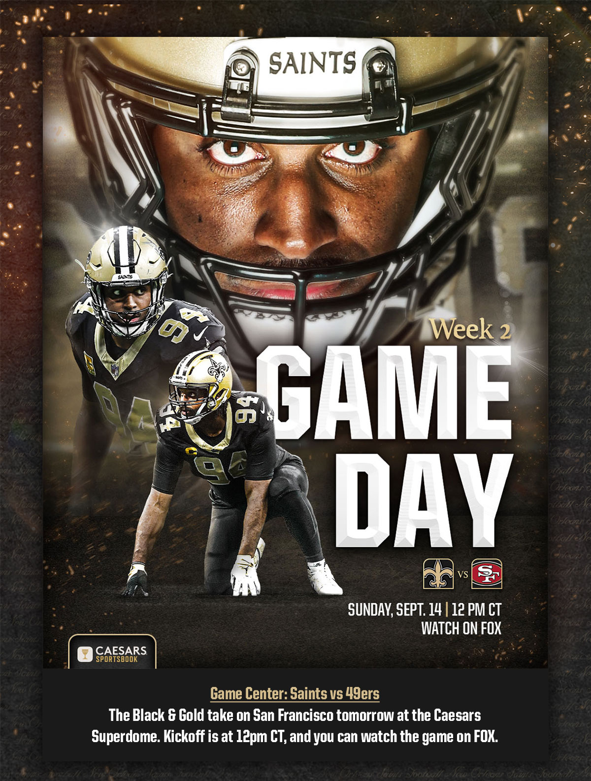 Saints Game Preview