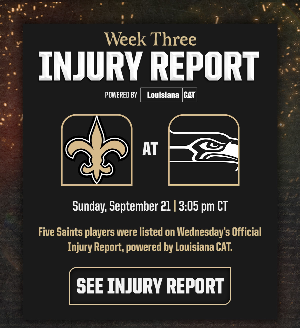 Saints Injury Report