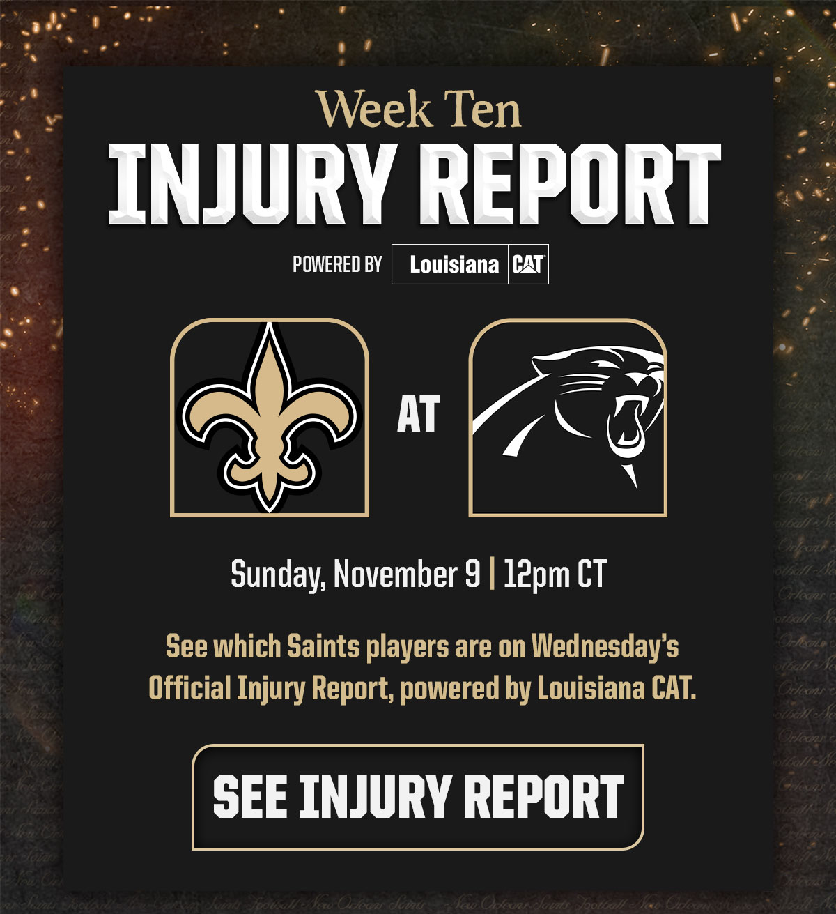 Saints Injury Report