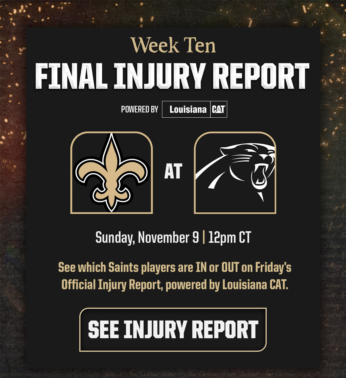 Saints Injury Report