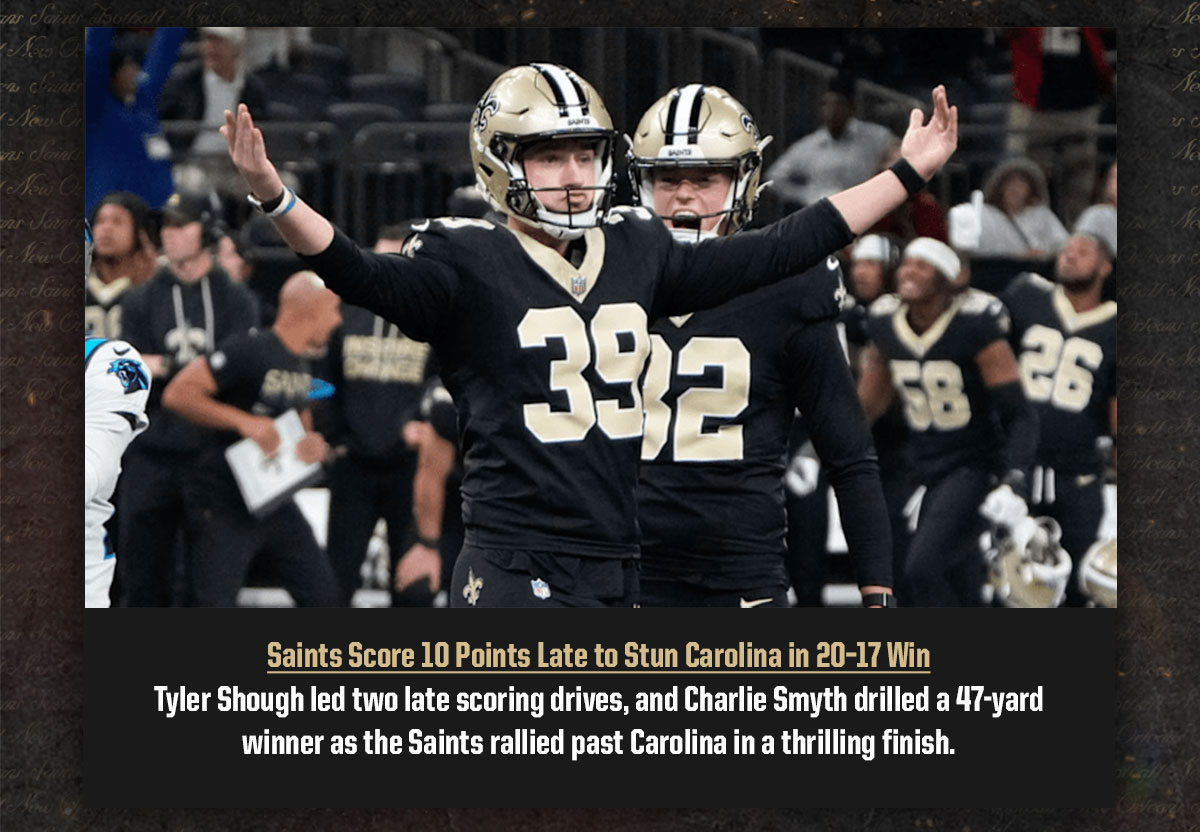 Saints Win Recap