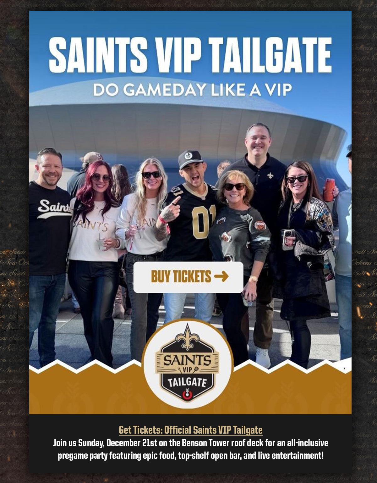 Saints VIP Tailgate