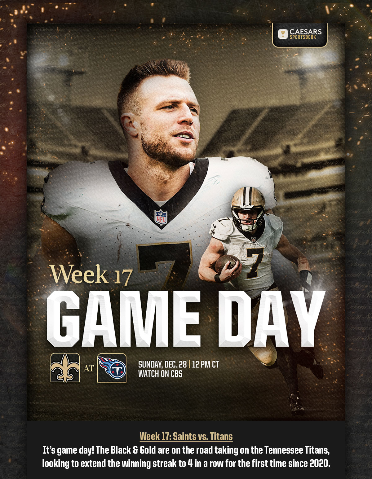 Saints Game Preview