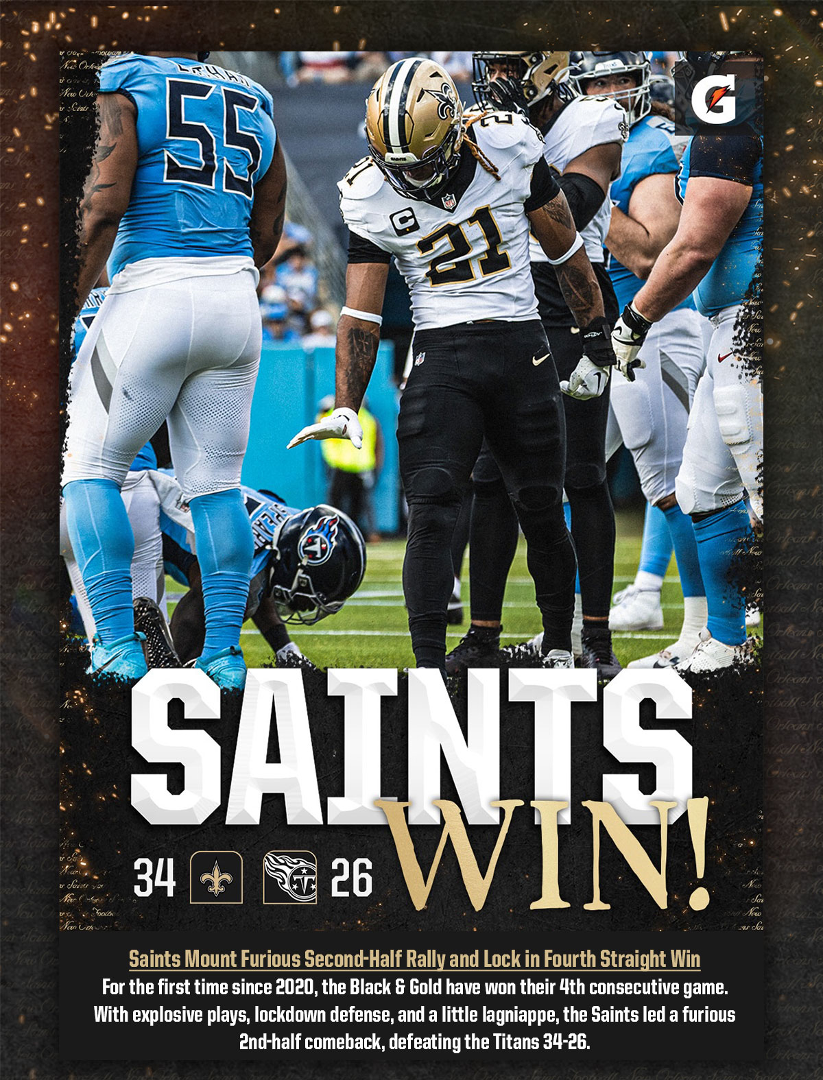Saints Win