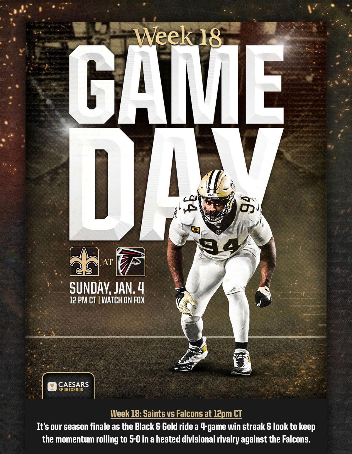 Saints Game Preview