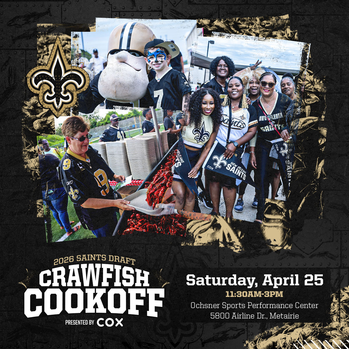 Saints Draft Crawfish Cookoff