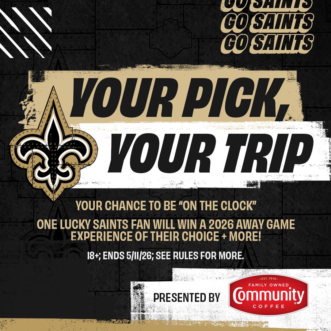 Your pick, your trip Community Coffee Sweepstakes