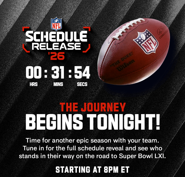 NFL Schedule Release '26. Time For Another Epic Season With Your Team.