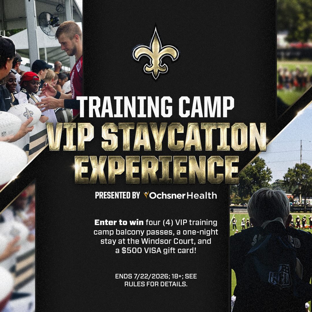 Ochsner Health Training Camp Sweepstakes
