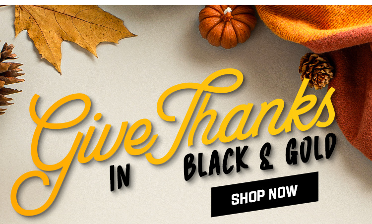 Give thanks in black and gold