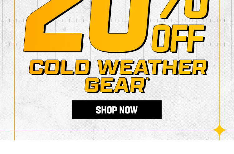 20% Off Cold Weather Gear