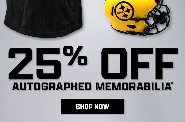 25% off autographed memorabilia