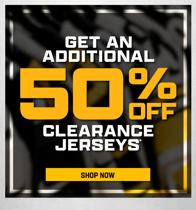 Take an Additional 50% Off Clearance Jerseys