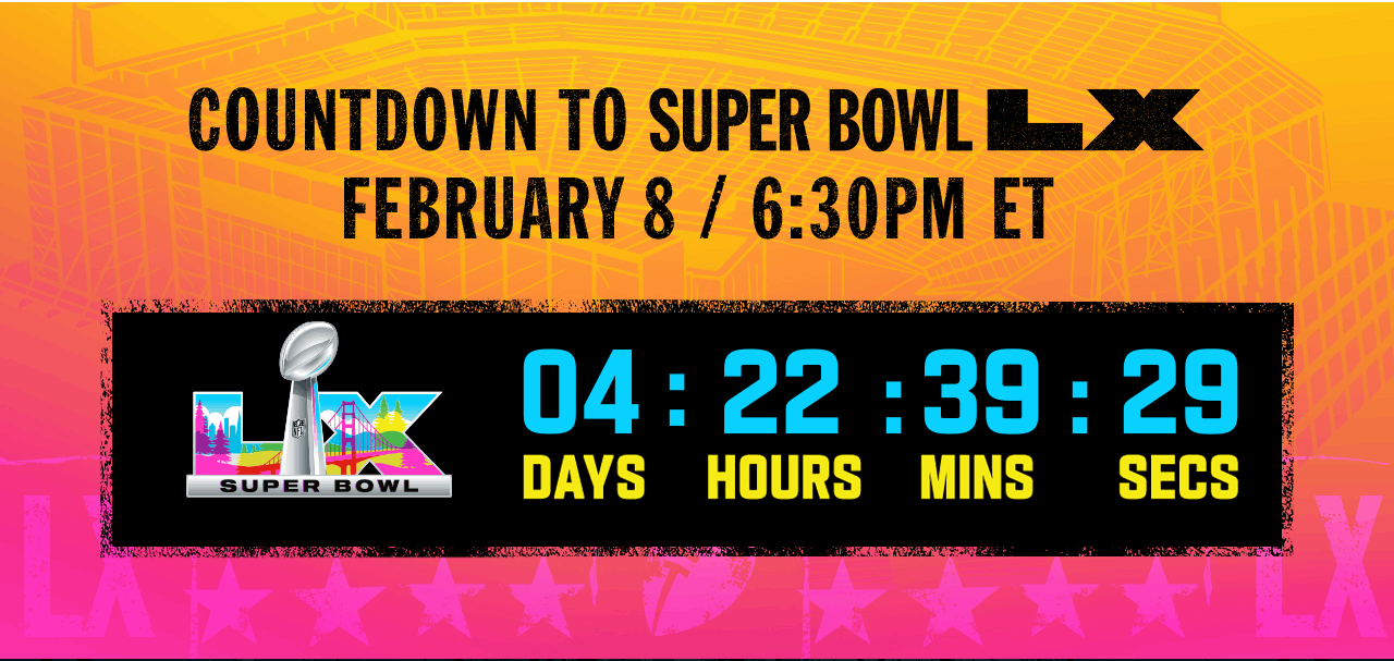 Countdown To Super Bowl LX