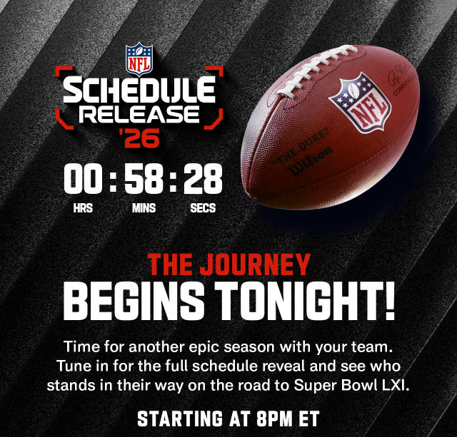 NFL Schedule Release '26. Time For Another Epic Season With Your Team.