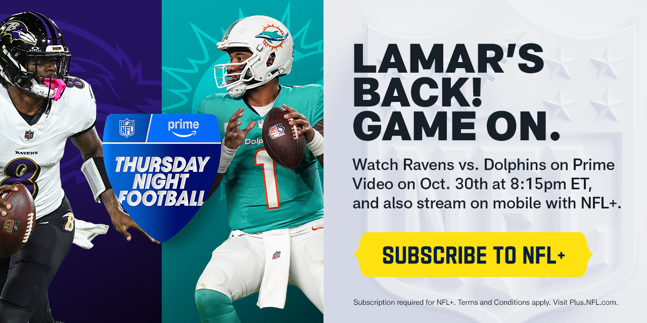 Thursday Night Football, Lamar's Back! Game On. Stream On Mobile With NFL+.