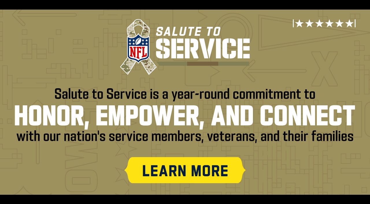 Salute To Service. Salute To Service Is A Year-Round Commitment To Honor, Empower, And Connect With Our Nation's Service Members, Veterans, And Their Families. Learn More. 