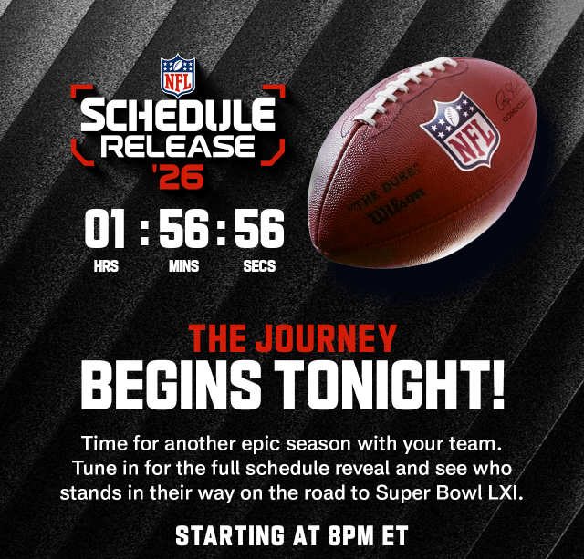 NFL Schedule Release '26. Time For Another Epic Season With Your Team.