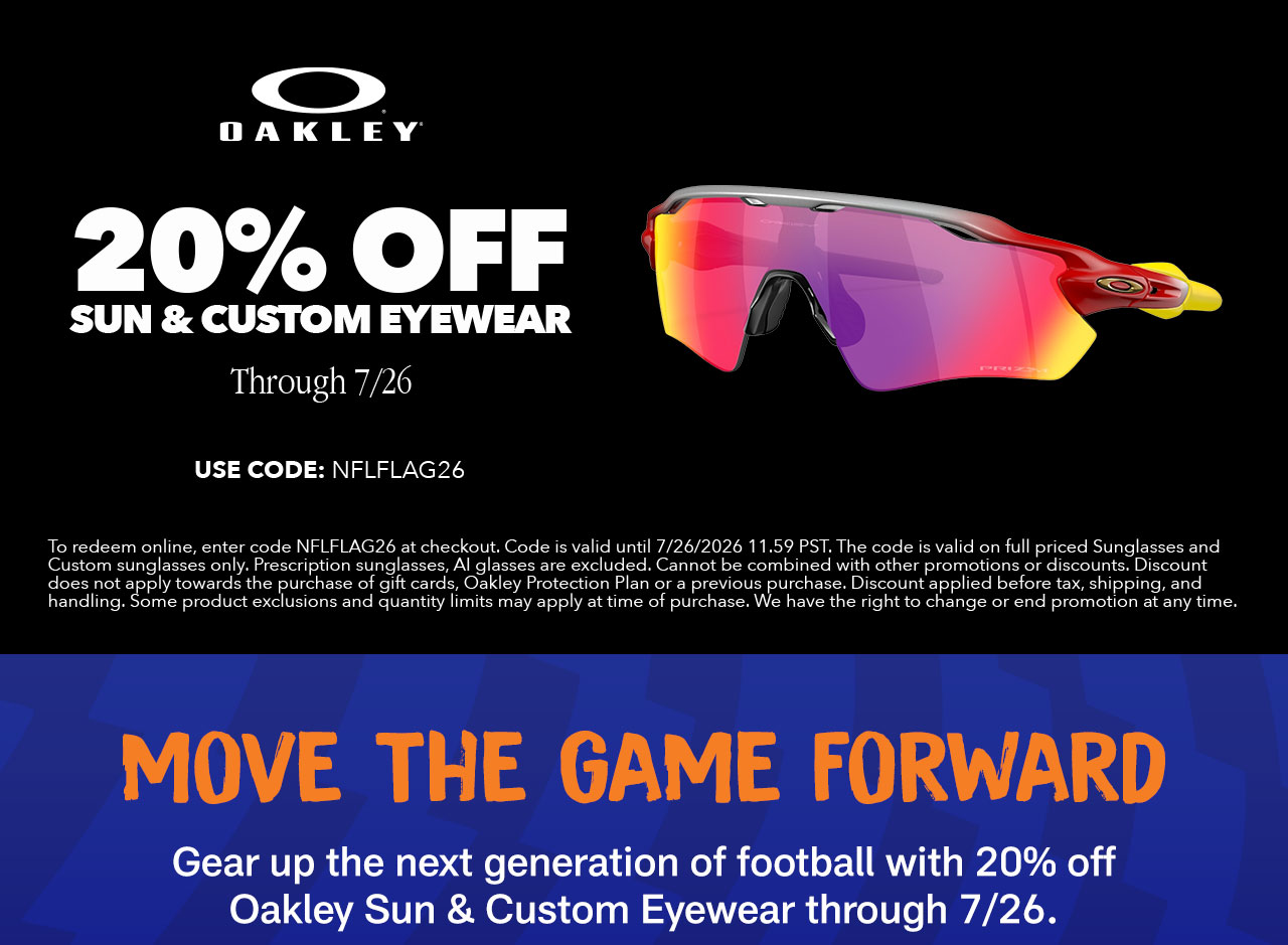 Oakley 20% Off Sun & Custom Eyewear. Move The Game Foward.