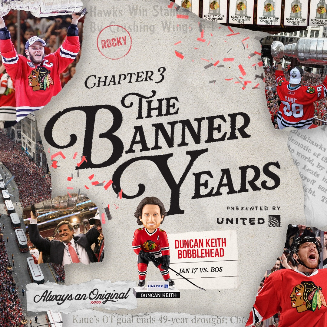 The Banner Years - Duncan Keith Bobblehead | January 17 vs. Bruins