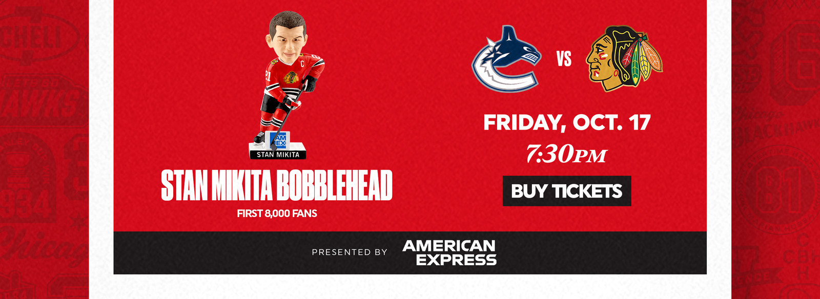 Stan Mikita Bobblehead - First 8,000 Fans