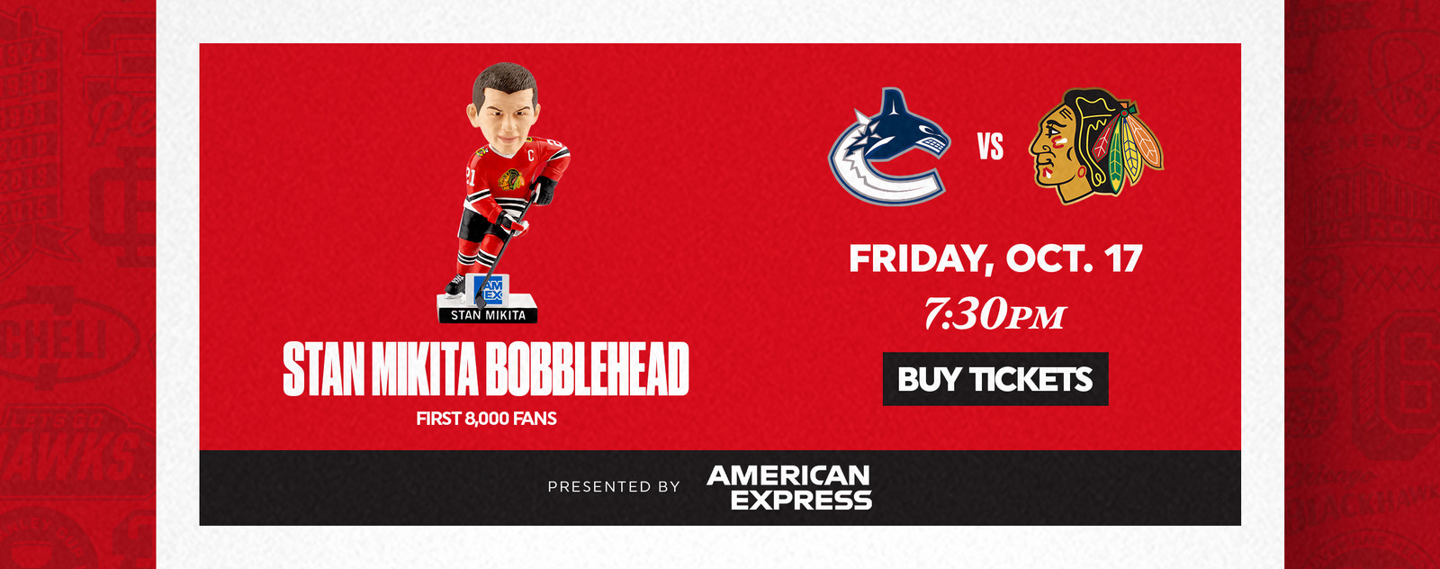 Stan Mikita Bobblehead - First 8,000 Fans