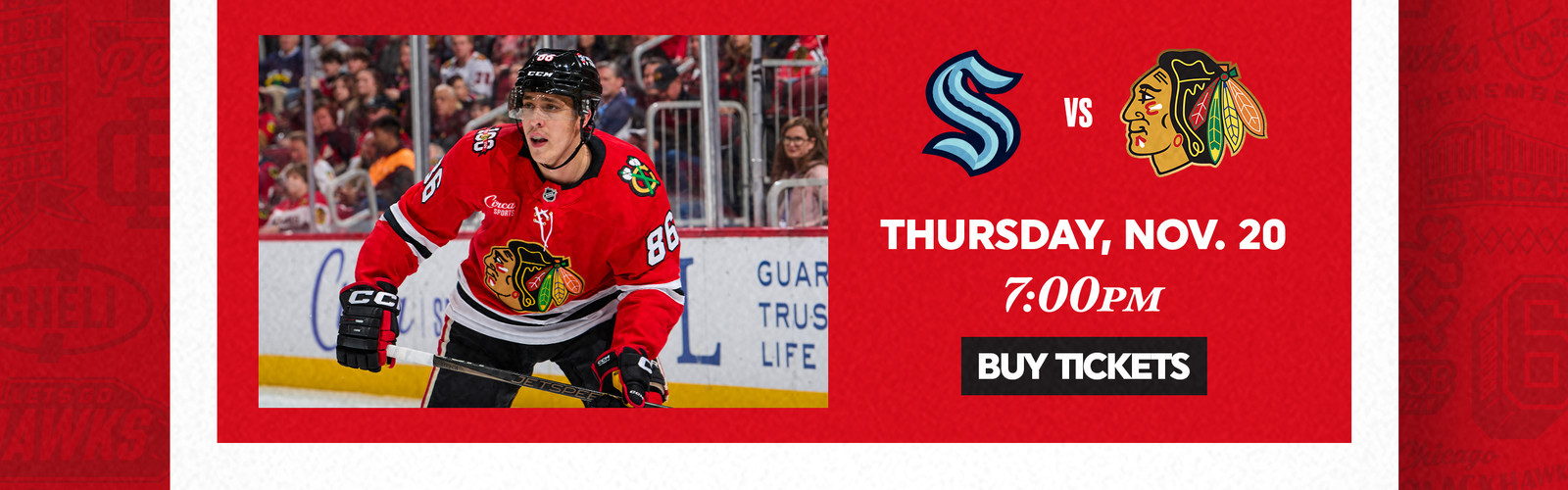 Blackhawks vs Kraken - Thursday, November 20