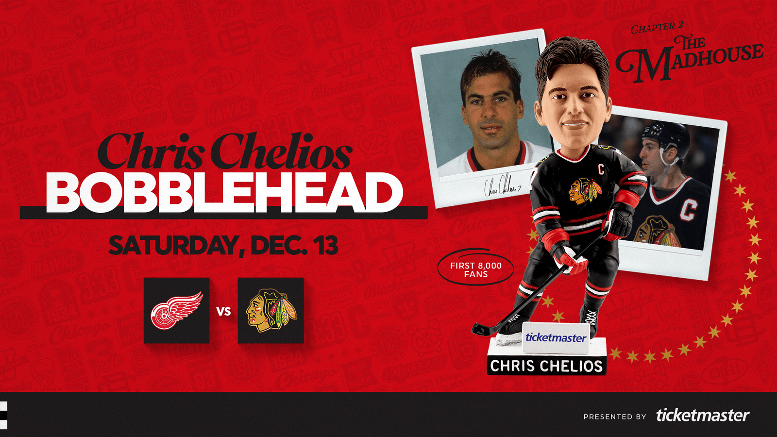 Chris Chelios Bobblehead - Saturday, December 13