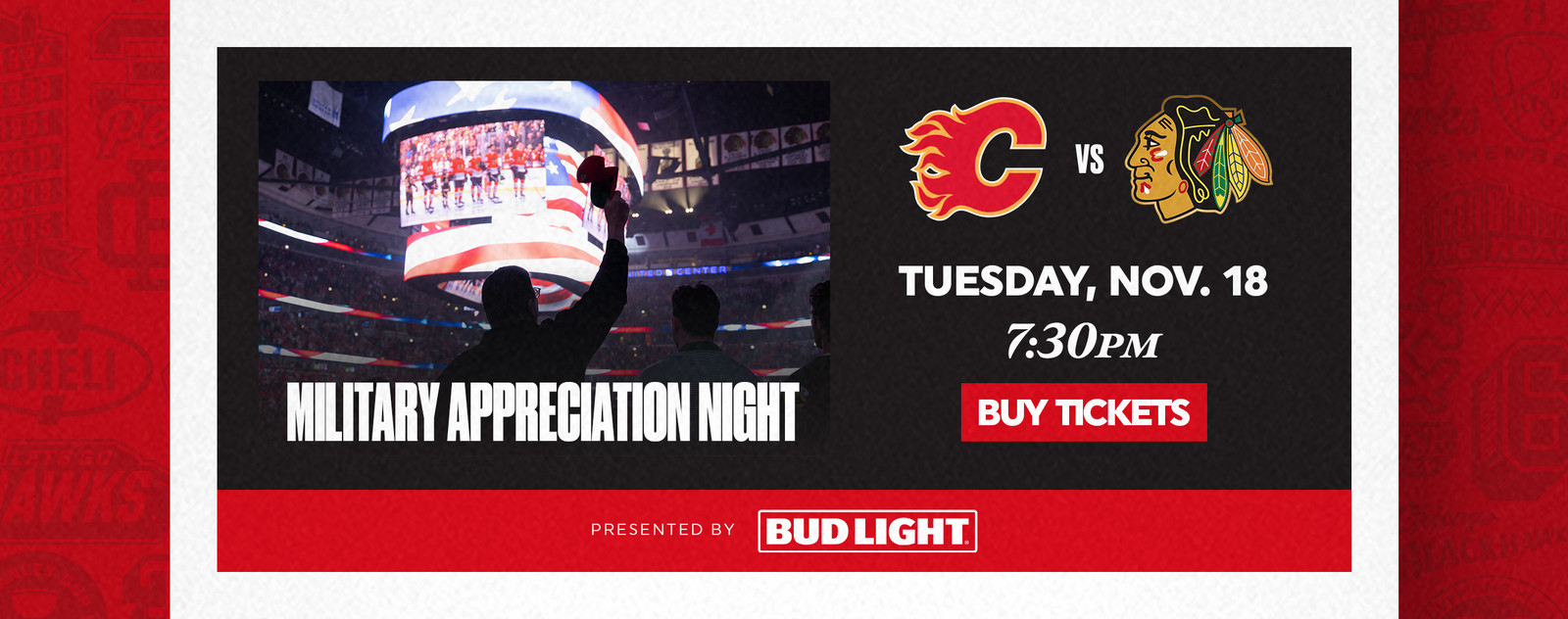 Military Appreciation Night - Tuesday, November 18