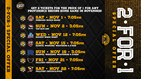 P-Bruins 2 for 1 Ticket Special