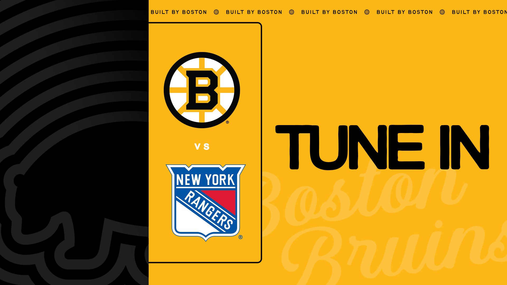 Tune In Tonight BOS @ NYR at 7:00 PM