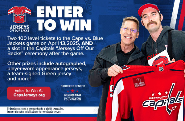 Capitals Jersey Sweepstakes