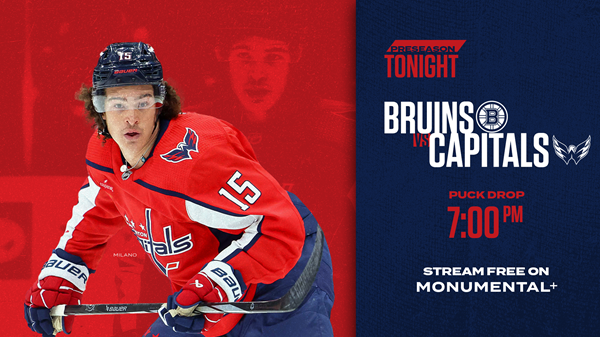 Caps vs Bruins  | Stream Free on Monumental+