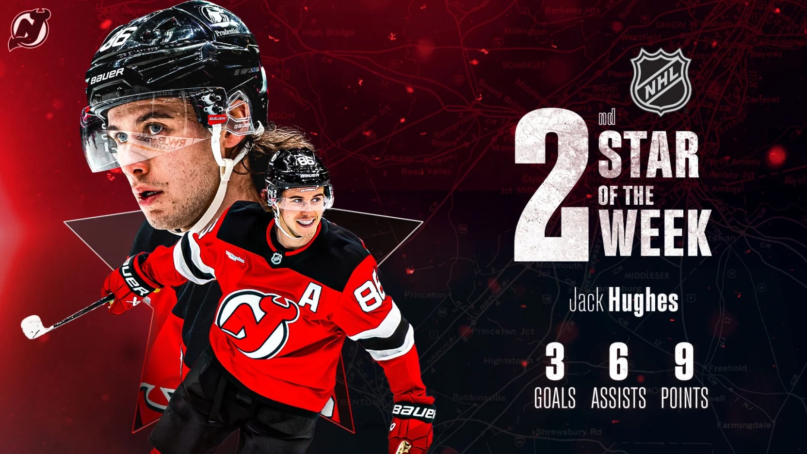 Hughes Named NHL's 2nd Star of Week | BLOG