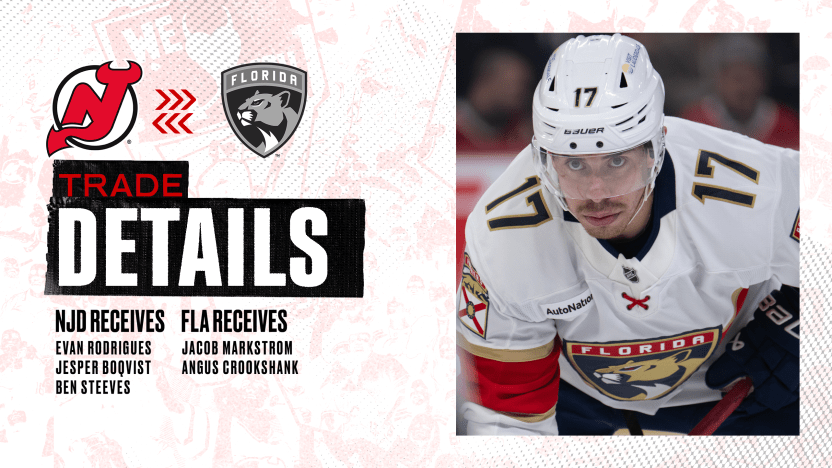 Devils Acquire Rodrigues, Boqvist and Steeves from Florida | RELEASE
