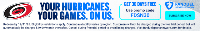 Your Hurricanes. Your Games. On Us. Get 30 days of Fanduel Sports Network free.