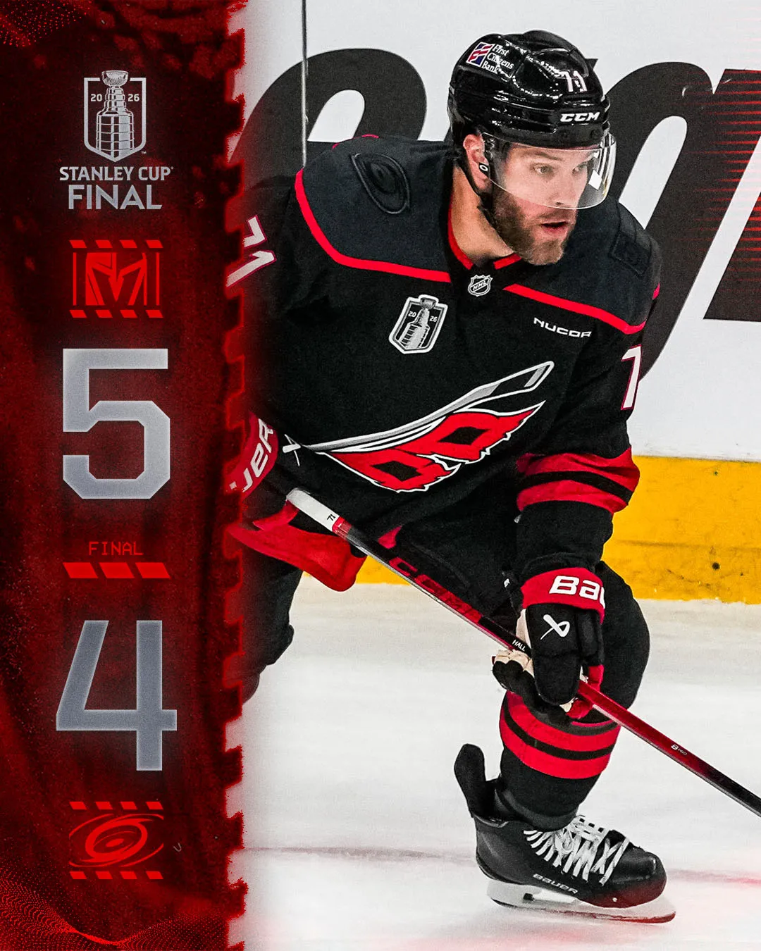 The Canes lose 5-4 to the Golden Knights