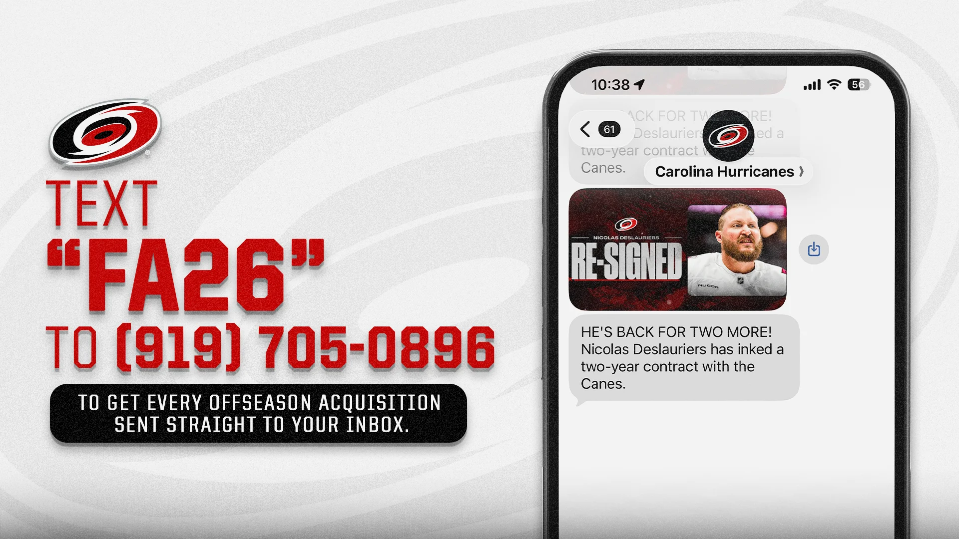 Text FA26 to (919) 705-0896