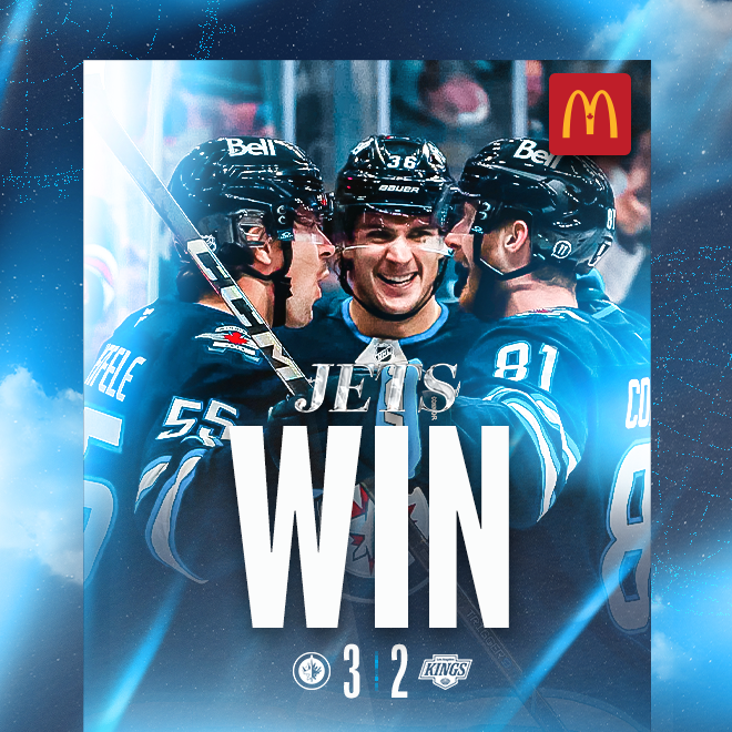 Jets wins. Jets 3, LA 2. McDonalds logo