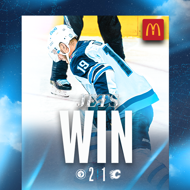 Jets Win. Jets 2, Flames 1