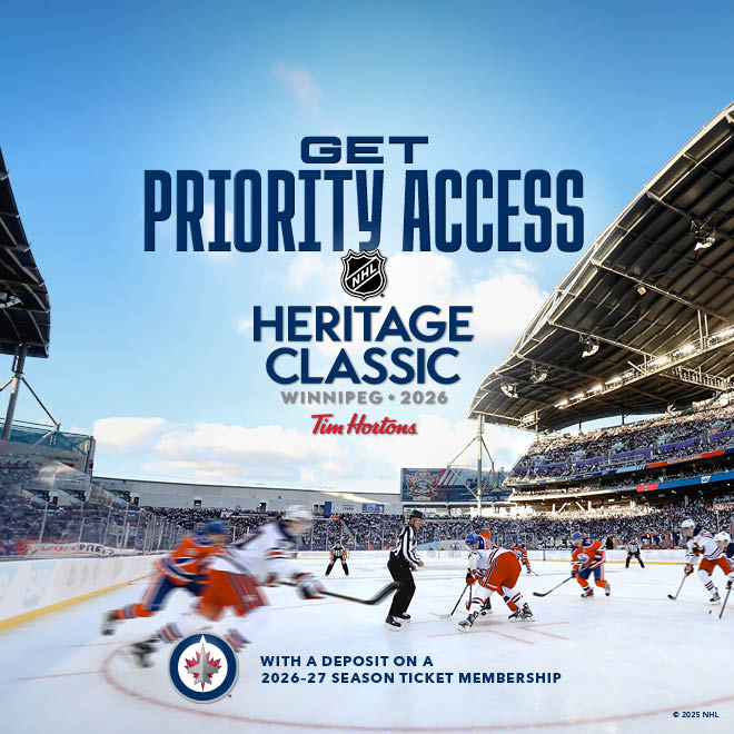Get Priority Access: Tim Hortons NHL Heritage Classic Winnipeg 2026 with a deposit on a 2026-27 Season Ticket Membership